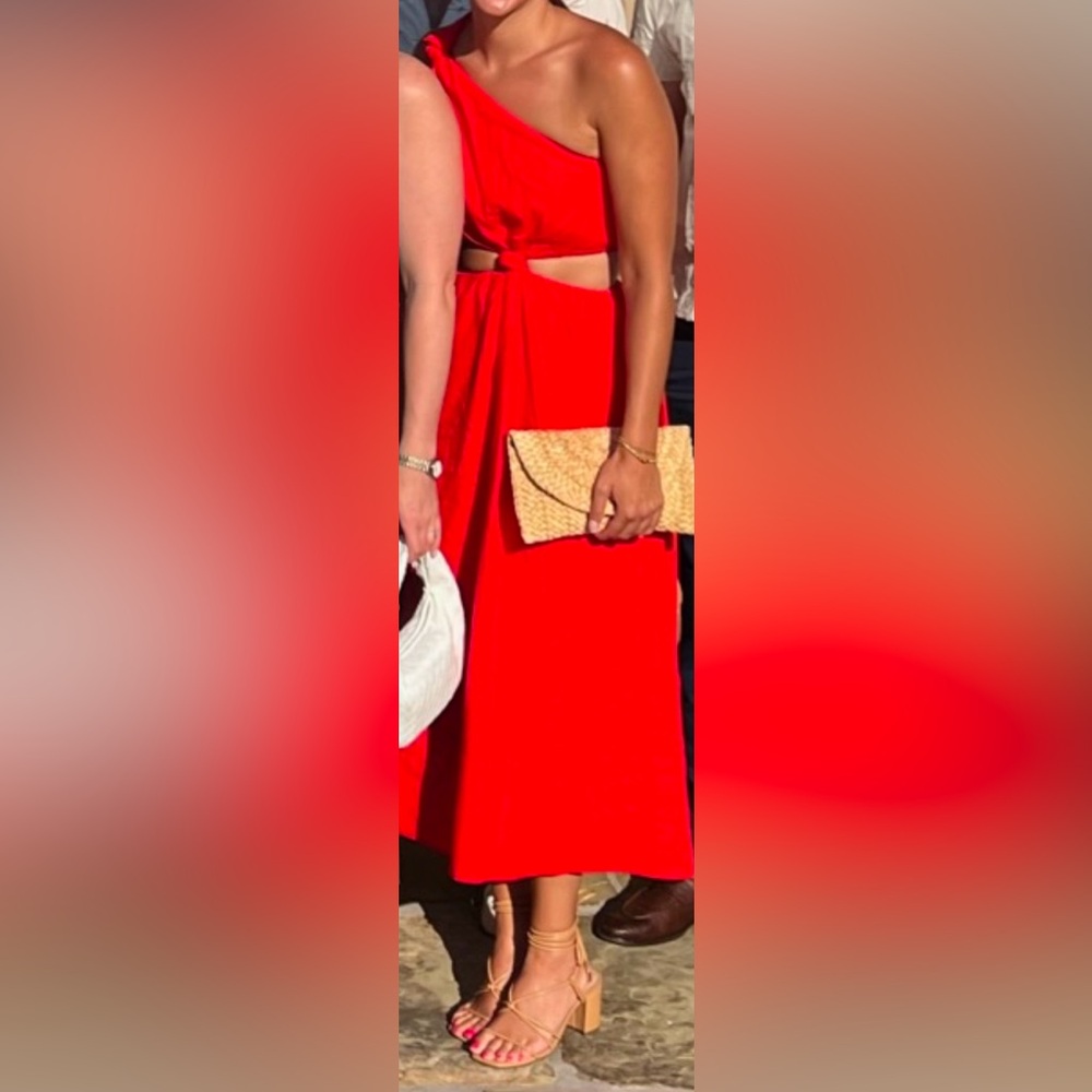 Farm Rio Red Knot Midi Dress